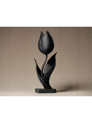 Lale Biblo Heykel Dekoratif Obje 12 cm 3D Baskı Pla Plastik