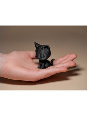 Sevimli Kedicik Heykel Biblo Dekoratif Obje 5 cm 3D Baskı Pla Plastik