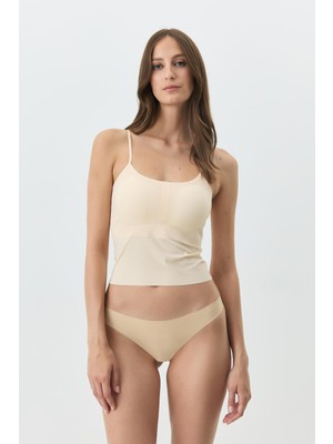 C&city Balensiz Dikişsiz Lazer Kesim Büstiyer Çıkarılabilir Pedli 1012 Ten