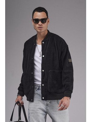 Kolej Yaka Oversize Kalıp Çıtçıt Kapamalı Polar