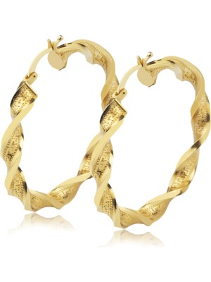 Harem Altın Burgu Halka Altın Küpe HSM10048