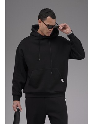 Oversize Kalıp Kanguru Cepli Kapuşonlu Düz Alt Üst Takım