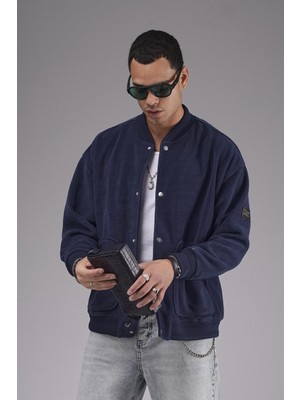 Kolej Yaka Oversize Kalıp Çıtçıt Kapamalı Polar