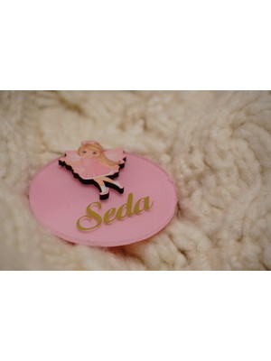 Pembe Peri Kızı Gökkuşağı Figürlü Pleksi Yenidoğan Doğum Günü Magnet (10 Adet)