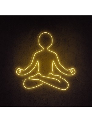 Neon LED Aydınlatma Meditasyon Gece Lambası Parti Süsü Işıklı Duvar Dekor