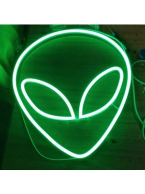 Neon LED Aydınlatma Alıen Gece Lambası Parti Süsü Işıklı Duvar Dekor