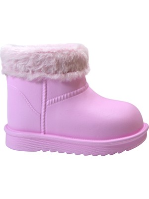 Onlo Ayakkabı KD.990 Plastik Kürklü Su Geçirmez Kız Çocuk Yağmur Bot