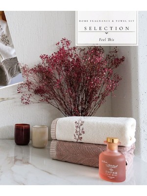 İyi Geceler İstanbul Iyi Geceler Istanbul Oda Kokulu Kutulu Havlu Seti Dafne Gülkurusu ( 50 x 90 cm )