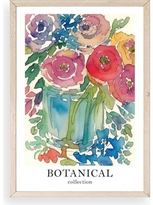 Durukar Çiçek Ahşap Çerçeveli Tablo 30 x 42