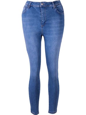 Double 26YD52000002 Açık Mavi Kadın Jean Pantolon 3529