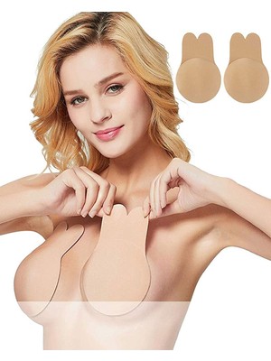 C&city Göğüs Dikleştirici Göğüs Ucu Gizleyici Push Up Silikon Sütyen Ten