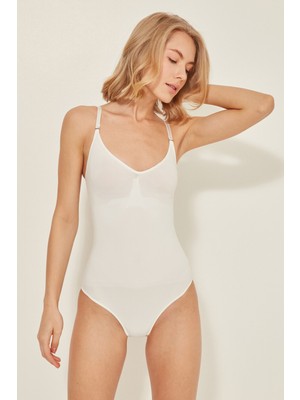 C&city C12012 Kadın Body Slip Korse Beyaz
