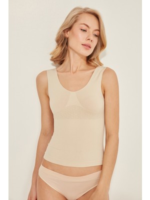 C&city C15012 Dikişsiz Toplarlayıcı Atlet Ten