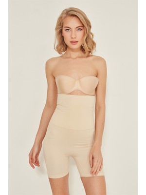 C&city C12014 Kadın Double Korse Boxer Ten