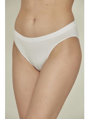 C&city C13001 Dikişsiz Slip Külot Beyaz