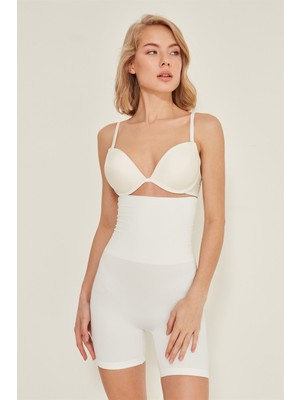 C&city C12014 Kadın Double Korse Boxer Beyaz