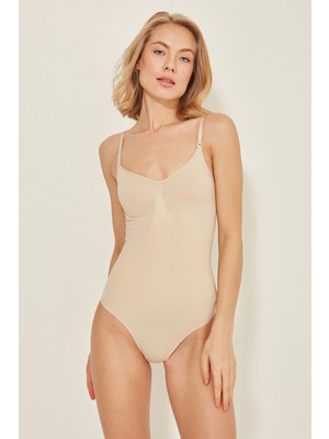 C&city C12012 Kadın Body Slip Korse Ten