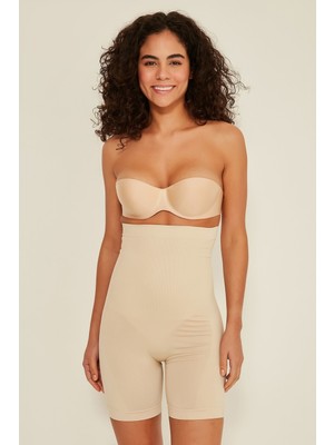 C&city C12007 Yüksek Bel Kısa Paça Korse Ten