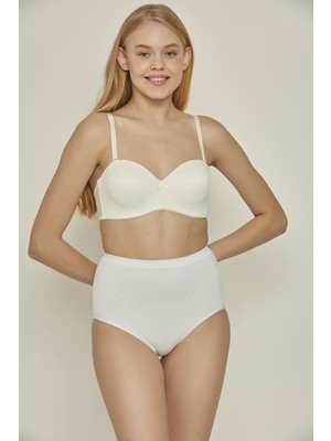 C&city C12016 Dikişsiz Slip Korse Beyaz