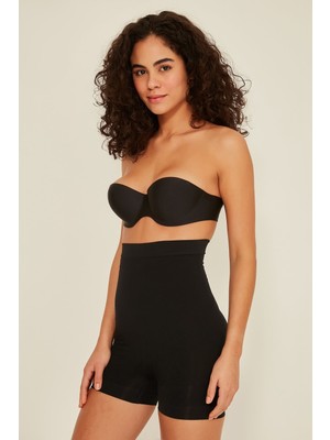 C&city C12055 Masaj Özellikli Kısa Paça Korse Siyah