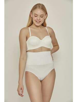 C&city C12200 Seamless Slip Pantolon Korse Beyaz