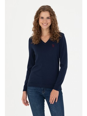U.S. Polo Assn. Kadın Lacivert Triko Kazak 50276570-VR033
