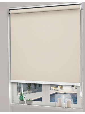 Perdego Allium Serisi Koyu Krem Renk (A Kalite) Blackout Karartma Stor Perde