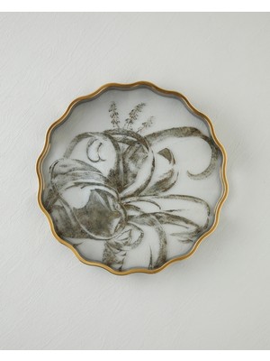 English Home Klove Dekoratif Tepsi 34x34x4 cm Kahverengi