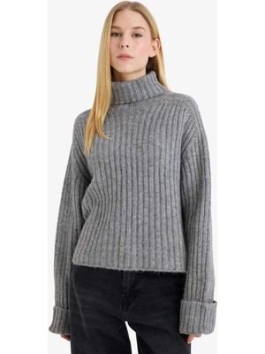 DeFacto Oversize Geniş Kalıp Balıkçı Yaka Kazak G5463AX25WN