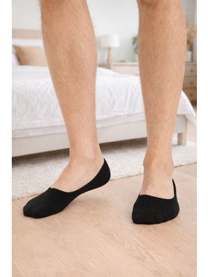 Dündar Erkek Bambu Dikişsiz Kokulu Babet Çorap Siyah 3'lü Paket