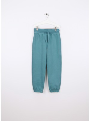 Benetton Lastikli Paça Gri - Yeşil Erkek Çocuk Eşofman Altı 3EB5CF05L