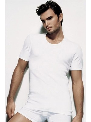 Marsilyan- Çift Kaplan 840 Bisiklet Yaka Ribana Atllet Battal