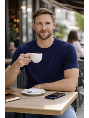 Unisex, Kalın Kumaş / Yıkamalı Tarz Tshirt, Orta Sertlikte Yıkama Tuşesi Verilmiştir