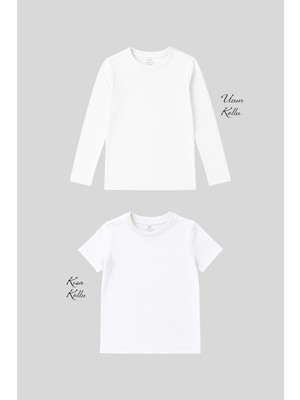 Tommy Life Standart Fit Basic O Yaka 2li Paket Beyaz Unisex Çocuk T-Shirt