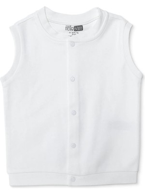 Hellobaby Hellobaby Erkek Bebek Basic Yelek Çıtçıtlı Crew Neck Atlet