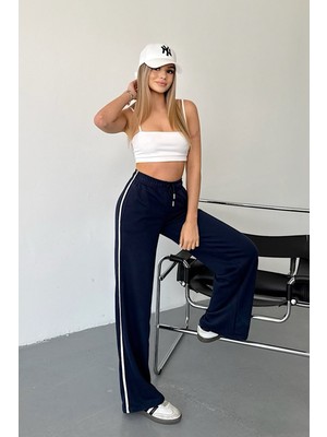 Giysa Kadın Beli Ayarlanabilir Cep Detaylı 3ip Eşofman Altı Lacivert - MW0000209