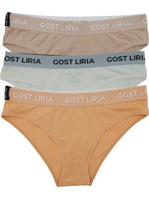 GOST LİRİA - Soil Kadın Slip  3 lü Paket Çok Renkli