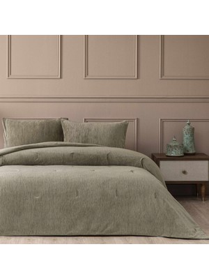 Linens Solven Çift Kişilik Yatak Örtüsü Seti Vizon