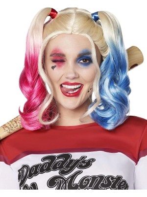 Shopwave Suicide Squad Harley Quinn Kostüm Peruk (5047)