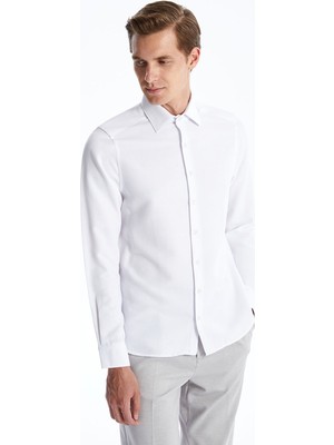 Lc Waikiki Yeni Sezon Slim Fit Uzun Kollu Armürlü Erkek Gömlek