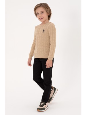 U.s. Polo Assn. Erkek Çocuk Siyah Pantolon (Kanvas-Chino) 50317206-VR046
