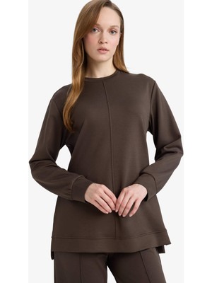 DeFacto Regular Fit Bisiklet Yaka Uzun Kollu Tunik F5117AX26SP