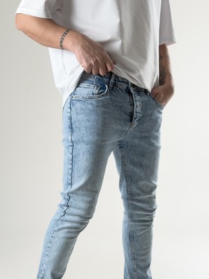 Cocopelli Slim Fit Buz Mavisi Erkek Kot Pantolon COC2715