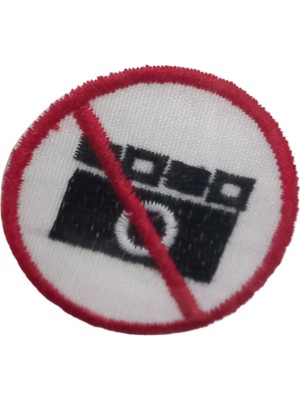 İlkyaz Fashion Aplike Ütü Ile Yapışan Fotoğraf Makinesi Yasak Arma 3 cm (Ilkyz-Fshon-34)