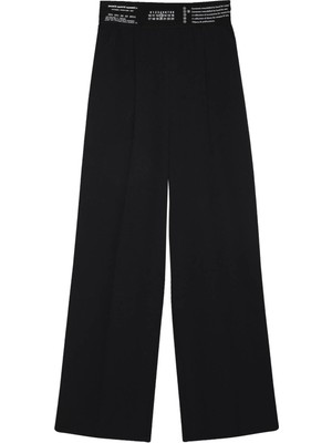 Quzu  Lastik Detaylı Siyah Kadın Pantolon 71153