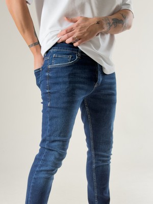 Cocopelli Slim Fit Mavi Erkek Kot Pantolon COC2717