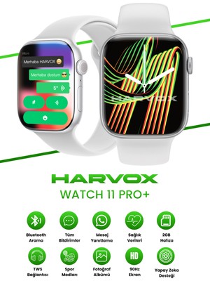 Harvox Watch 11 Pro+ Akıllı Saat Apple iPhone ve Android Tüm Telefonlara Uyumlu