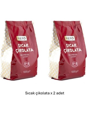 Fiero, Sıcak Çikolata - 1000 gr x 2 Adet