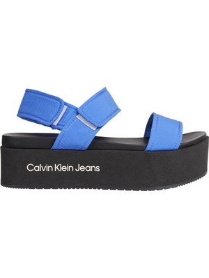 Calvin Klein Kadın Mavi Calvin Klein Flatform Sandal Soft Kadın Mavi Sandalet