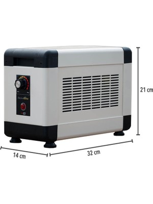 HBM2000K Heatbox Mini 2000 Watt Monofaze Elektrikli Fanlı Isıtıcı Krem
